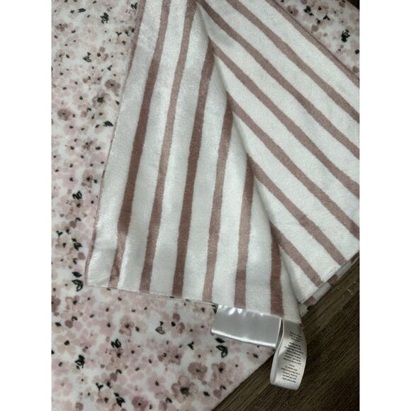 Lila & Jack Baby Blanket Pink Floral Striped Stripes Soft Nursery Flowers - Picture 3 of 5